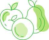 Illustration with fruits