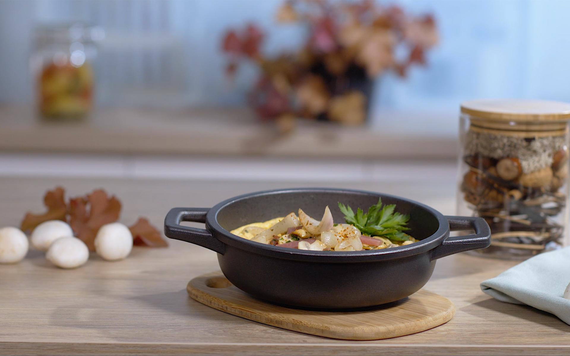 Mushroom omelette soufflé - World inspiration recipes - Elle &amp; Vire