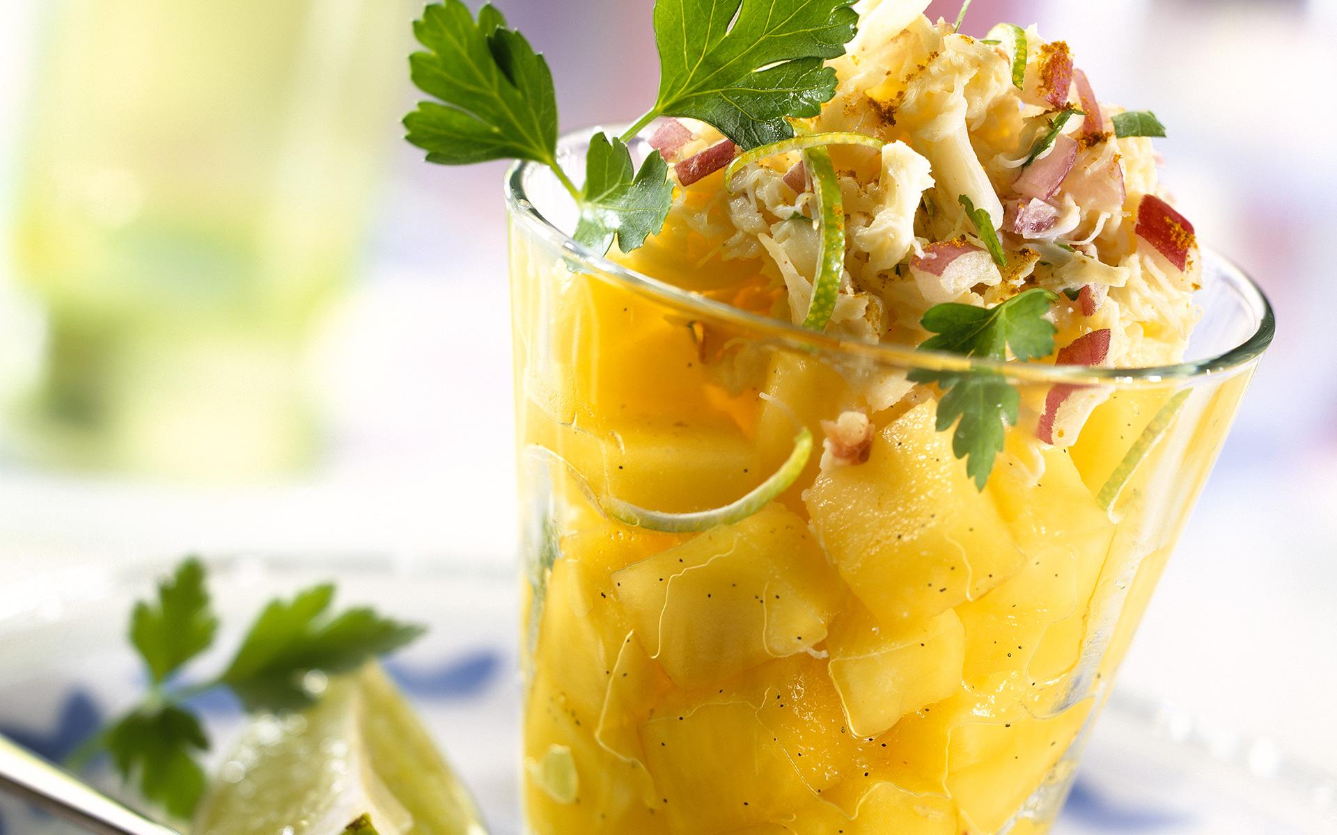 Verrine apero au crabe et mangue - Amour de cuisine