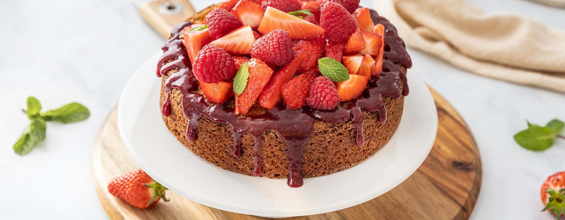 Gâteau fraises & framboises