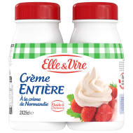 La Crème entière fluide de Normandie en bouteille