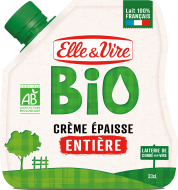 La Crème entière Bio épaisse en poche