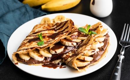 Crêpes bananes et chocolat