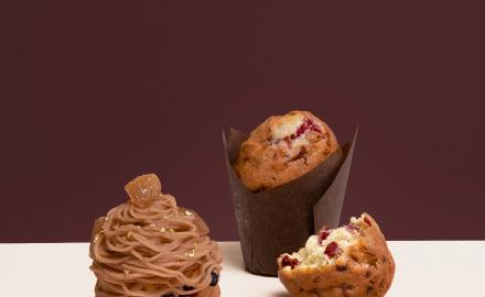 Muffin aux framboises & Muffin façon Mont Blanc