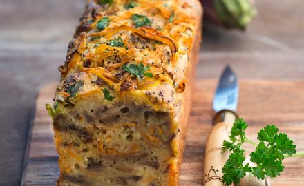 Cake aubergines & carottes