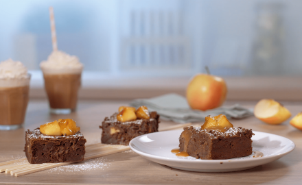 Brownie chocolat et pommes caramel