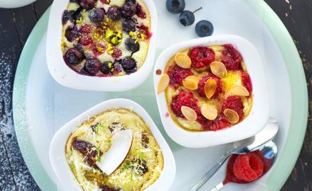 Mini clafoutis aux fruits