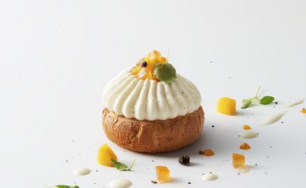 Chou à la mangue & pamplemousse