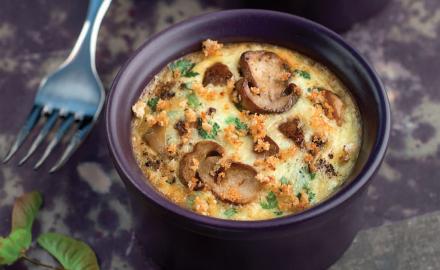 Clafoutis de cèpes et cerfeuil