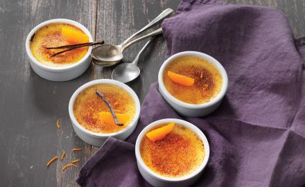 Crème brûlée au carré frais et aux zestes de clémentine