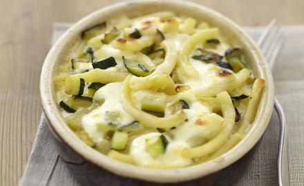 Gratin de macaronis et courgette au Carré Frais