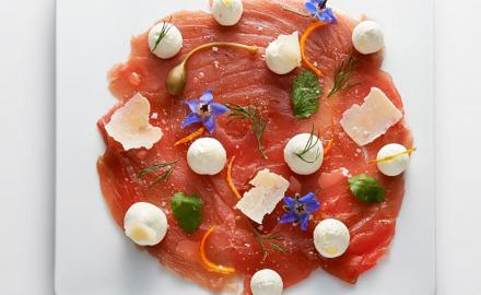 Carpaccio de Thon Crème au Parmesan