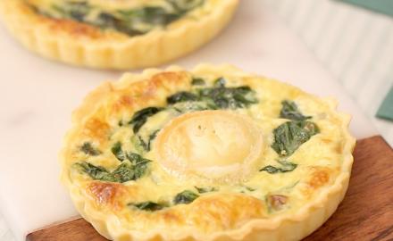 Quiche chèvre et épinards