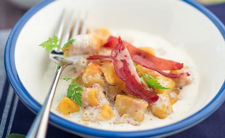 Gnocchi potiron, crème coppa et parmesan