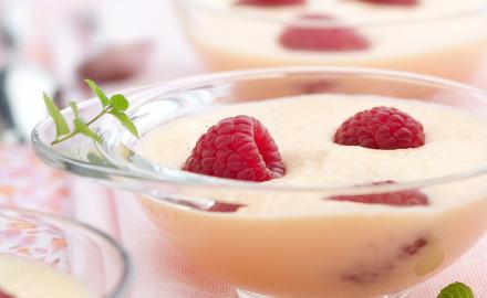 Soupe de melon aux framboises