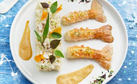 Risotto au champagne et langoustines