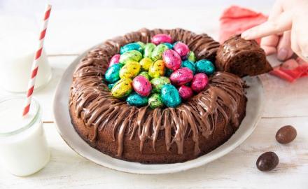 Gâteau nid de Pâques au chocolat
