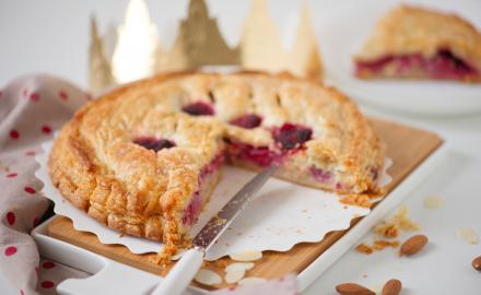 Galette des rois aux framboises