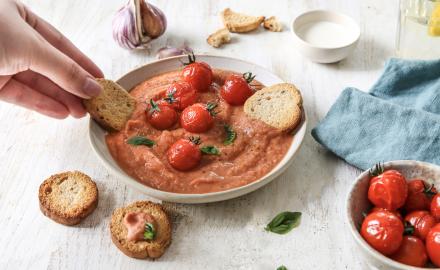 Dip crémeux à la tomate cerise rôtie