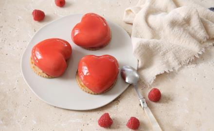 Tartelettes cœurs aux fruits rouges