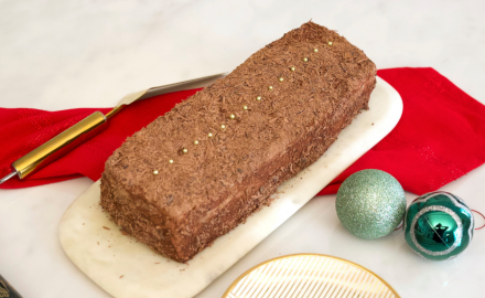 BÛCHE FAÇON MERVEILLEUX AU CHOCOLAT