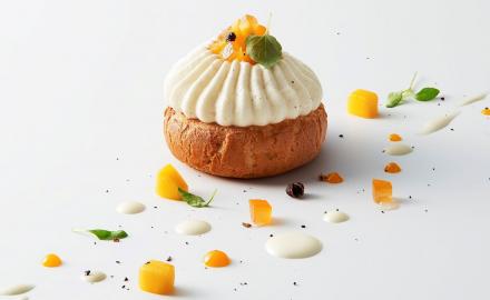 Chou à la mangue & pamplemousse