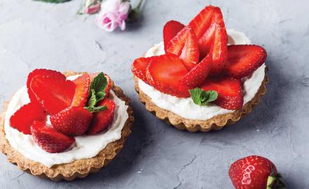 Tartelettes fraise basilic mascarpone