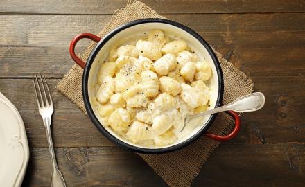 Gnocchis à la patate douce et crème de parmesan