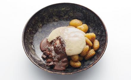 Gnocchi aromatizzati alla vaniglia con salsa di cioccolato