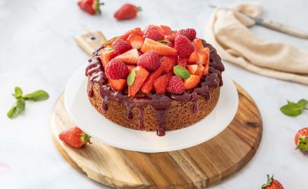 Gâteau fraises & framboises