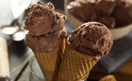 Glace au chocolat noir