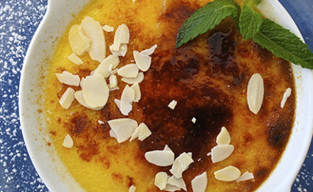 Crème brûlée aux amandes