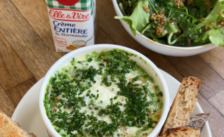 Oeufs cocotte aux épinards