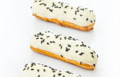 Sesame & Cream Cheese Eclair