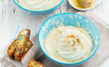 Crème douce caramel et chantilly vanillée