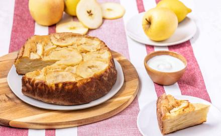 GÂTEAU FEUILLETÉ AUX POMMES ET AU FROMAGE BLANC