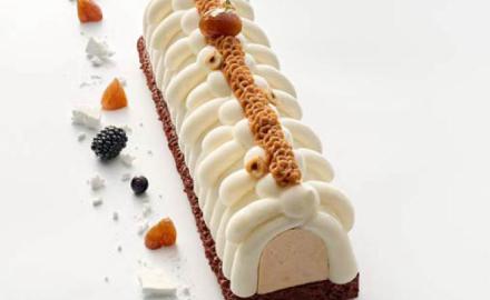Blackcurrant Mont Blanc Log Cake