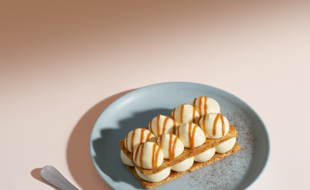 Crème brûlée salted caramel mille-feuille