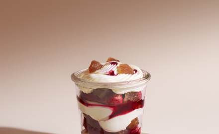 Tiramisù blackcurrant and chestnut