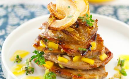 Picatta de veau et endives caramélisées