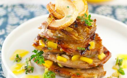 Picatta de veau et endives caramélisées