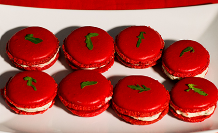 Macarons tomates confites et ricotta