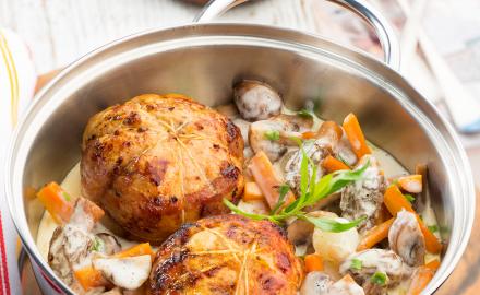 Paupiettes de veau aux champignons et olives