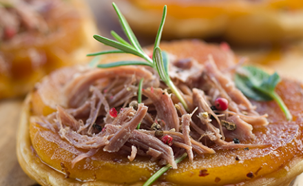 Petites Tatin de pommes au confit de canard