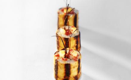 Maki d’aubergine fumée, brocciu aux saveurs corses