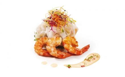“Route to Vietnam” shrimp ravioli