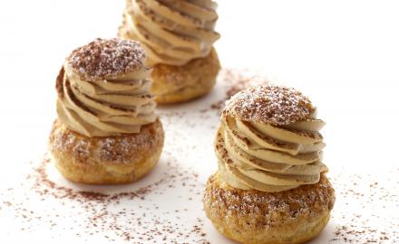 Choux praliné et crème café