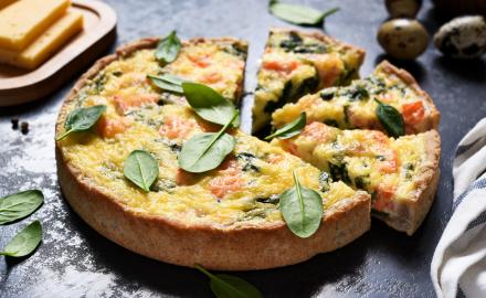 Tarte légère poireaux et saumon fumé