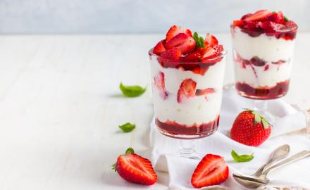 Fraises à la crème et au mascarpone