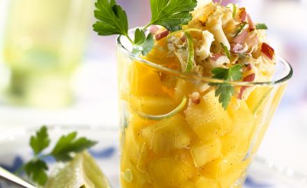 Délice de crabe à la mangue